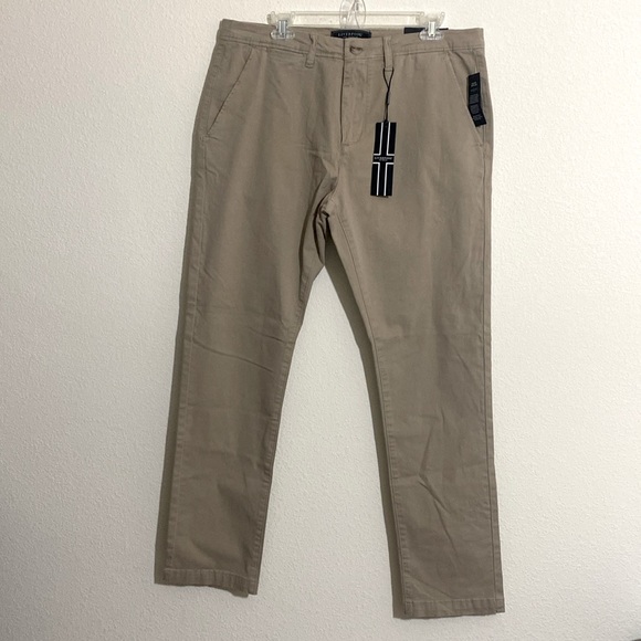 LIVERPOOL Los Angeles Men's The Chino Pant KHAKI Pants 36x32 - Picture 3 of 9